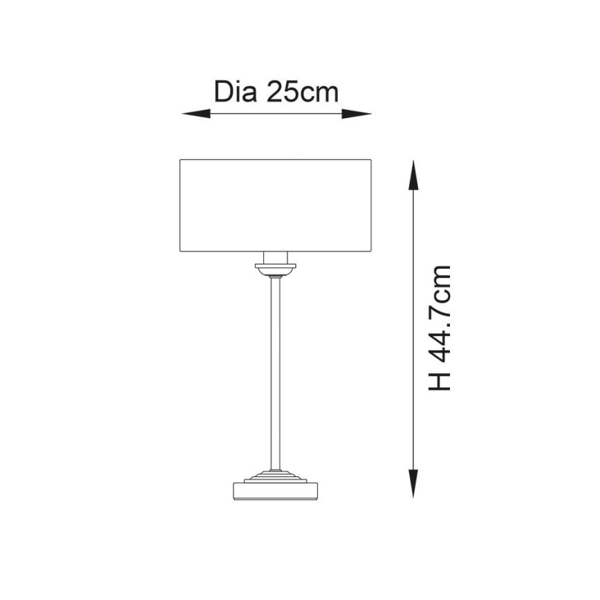 Endon 100646 - Lámpara de mesa HIGHCLERE 1xE14/7W/230V beige/cromo mate Ø 25 cm