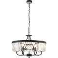 Endon 100711 - Lámpara colgante con cadena CHESTERFIELD 6xE14/6W/230V Ø 55 cm negra