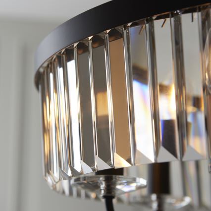 Endon 100711 - Lámpara colgante con cadena CHESTERFIELD 6xE14/6W/230V Ø 55 cm negra