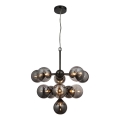 Endon 101147 - Lámpara colgante con cable OSCAR 11xG9/18W/230V negro/ahumado