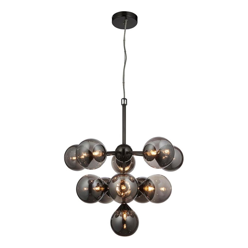 Endon 101147 - Lámpara colgante con cable OSCAR 11xG9/18W/230V negro/ahumado