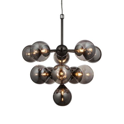 Endon 101147 - Lámpara colgante con cable OSCAR 11xG9/18W/230V negro/ahumado