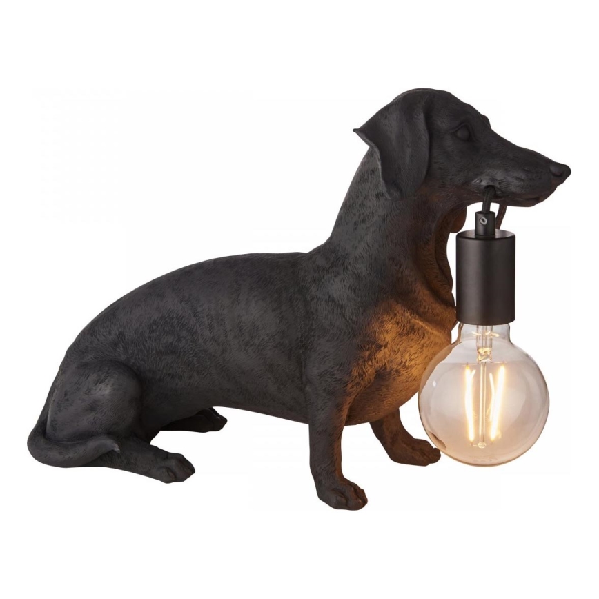 Endon 101188 - Lámpara de mesa DACHSHUND 1xE27/10W/230V negro