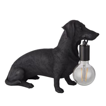 Endon 101188 - Lámpara de mesa DACHSHUND 1xE27/10W/230V negro
