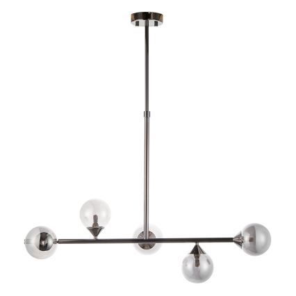 Endon 101348 - Lámpara de techo en varilla OTIS 5xG9/3W/230V negro cromado/negro ahumado