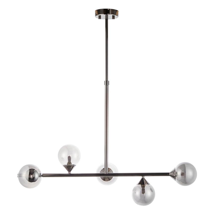 Endon 101348 - Lámpara de techo en varilla OTIS 5xG9/3W/230V negro cromado/negro ahumado