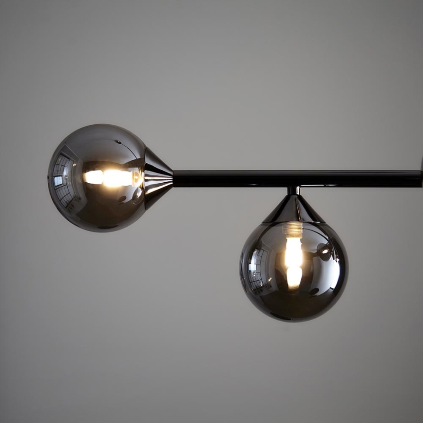 Endon 101348 - Lámpara de techo en varilla OTIS 5xG9/3W/230V negro cromado/negro ahumado