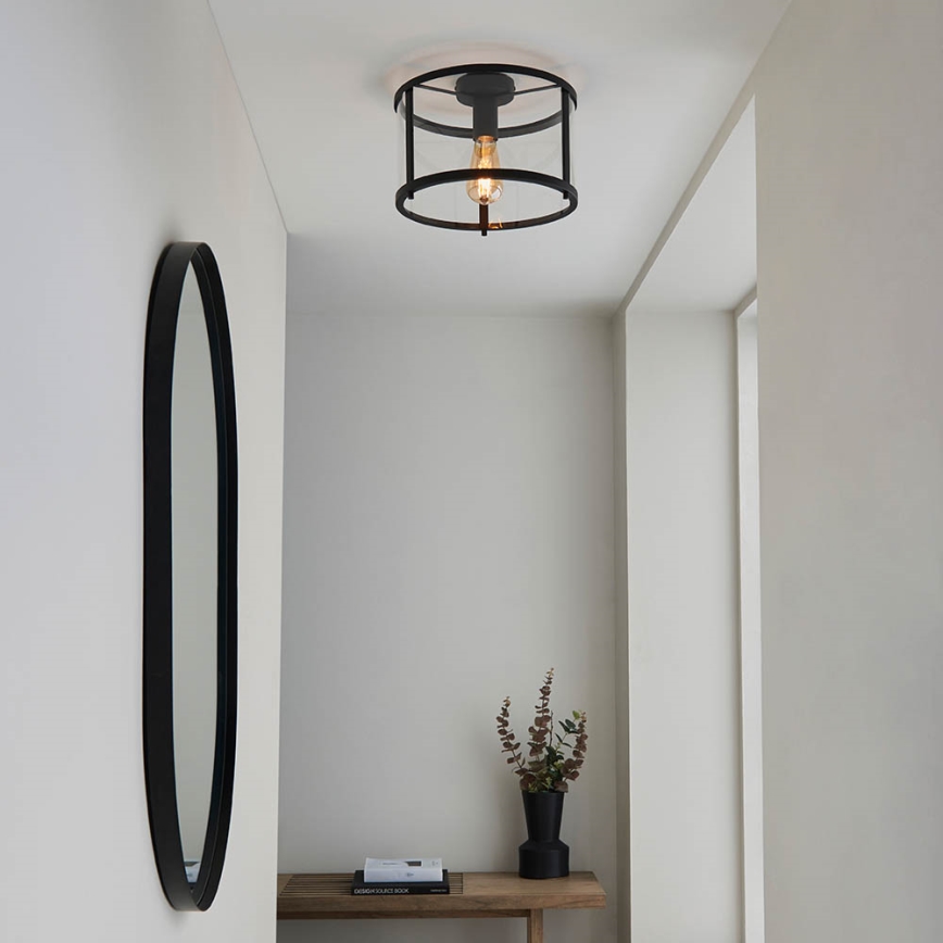 Endon 101540 - Plafón HOPTON 1xE27/10W/230V negro