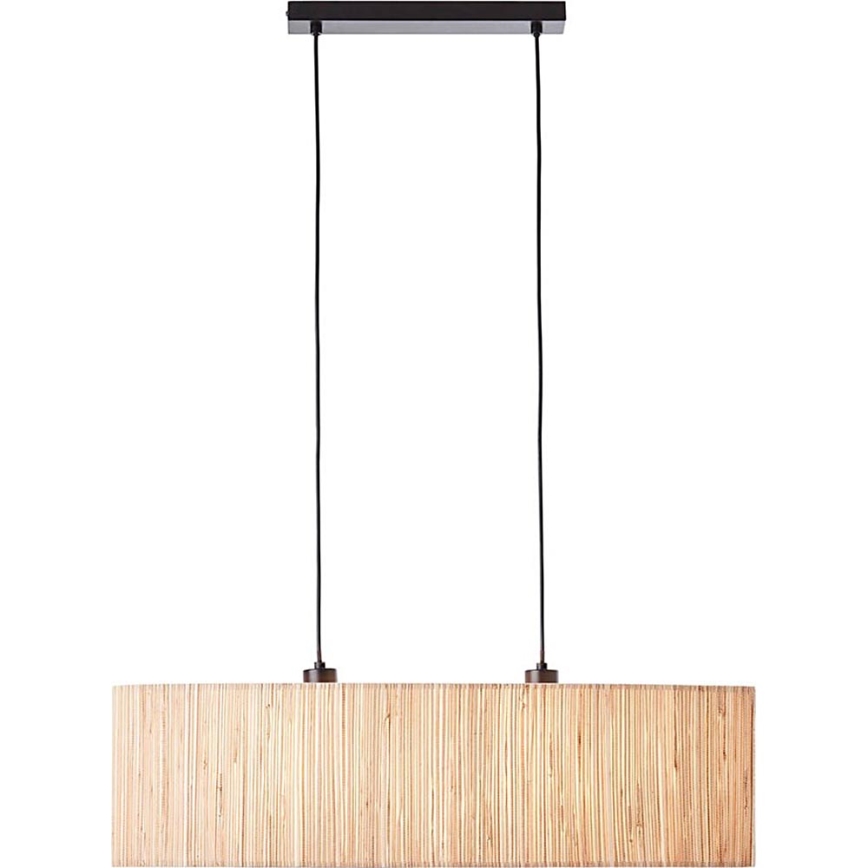 Endon 101692 - Lámpara colgante LONGSHORE 2xE27/10W/230V beige