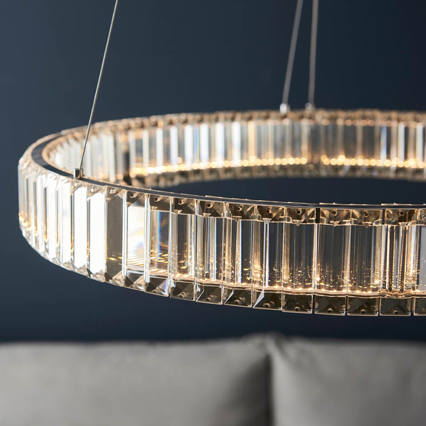 Endon 102255 - Lámpara colgante LED regulable LAGUNA, 36W/230V, suspensión por cable, cromo brillante