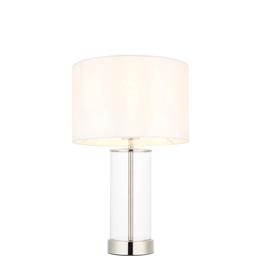 Endon 102674 - Lámpara de mesa regulable LESSINA 1xE27/10W/230V cromo brillante/blanco