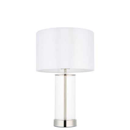 Endon 102674 - Lámpara de mesa regulable LESSINA 1xE27/10W/230V cromo brillante/blanco