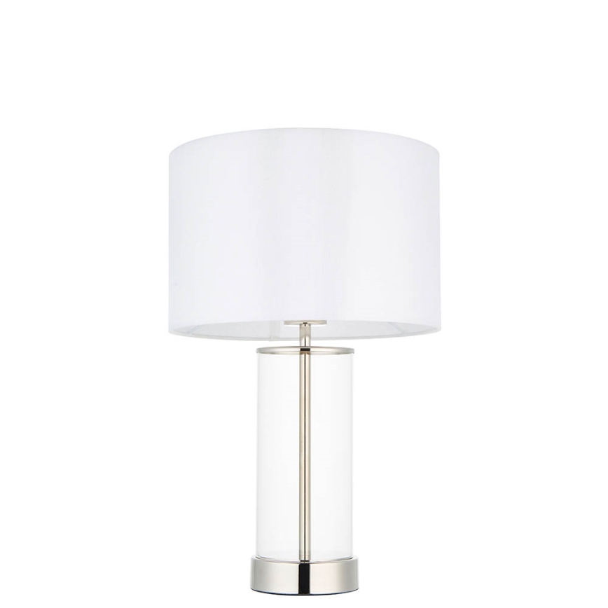 Endon 102674 - Lámpara de mesa regulable LESSINA 1xE27/10W/230V cromo brillante/blanco