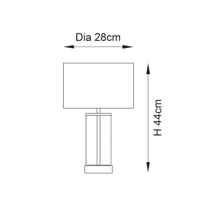 Endon 102674 - Lámpara de mesa regulable LESSINA 1xE27/10W/230V cromo brillante/blanco