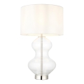 Endon 102676 - Lámpara de mesa regulable KELDA 1xE27/10W/230V blanco/cromo mate