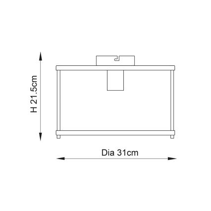 Endon 103112 - Lámpara de techo HOPTON 1xE27/10W/230V cromo mate