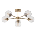 Endon 103171 - Lámpara colgante ALLEGRA 6xE14/7W/230V latón/transparente