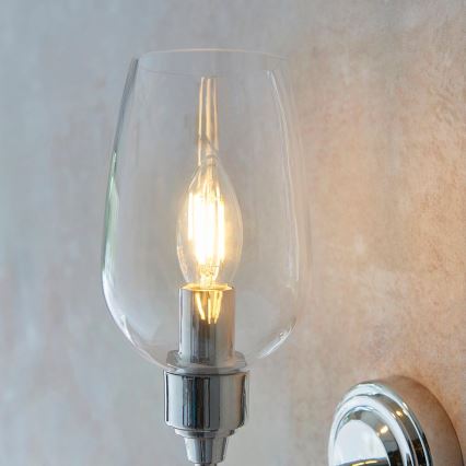 Endon 103316 - Aplique de pared STOURTON 1xE14/6W/230V cromo pulido