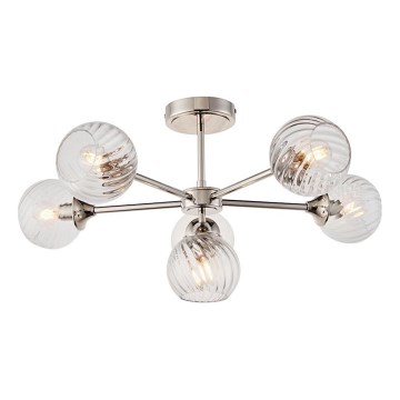 Endon 104050 - Lámpara colgante ALLEGRA 6xE14/7W/230V cromo brillante/transparente