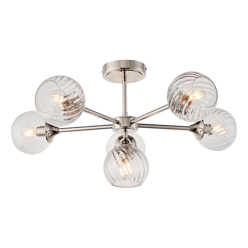 Endon 104050 - Lámpara colgante ALLEGRA 6xE14/7W/230V cromo brillante/transparente