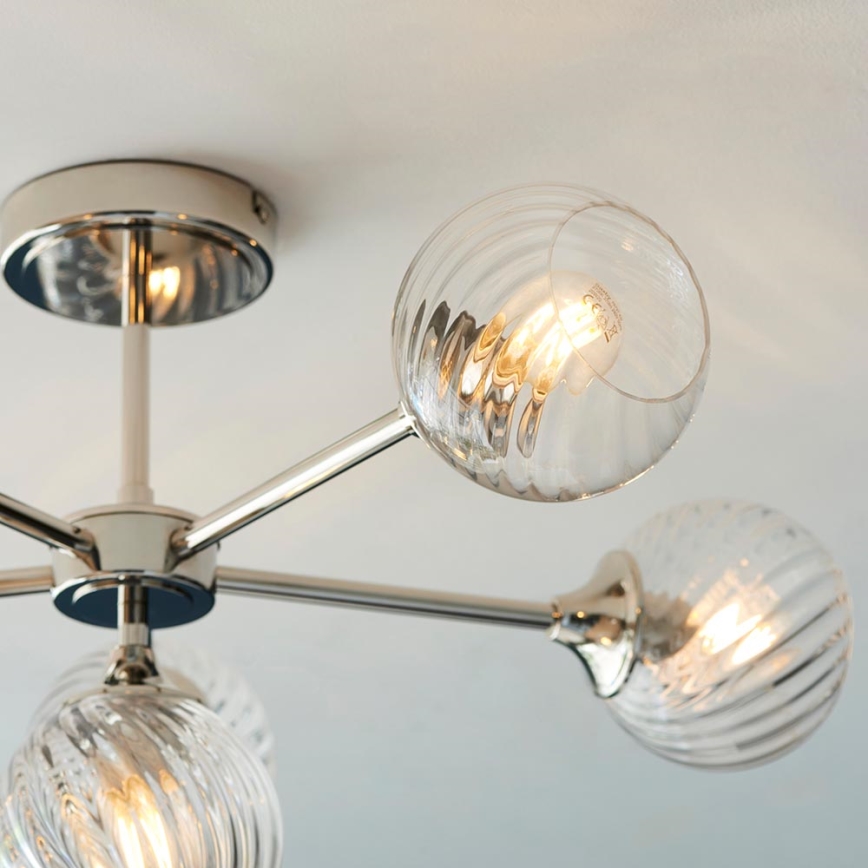 Endon 104050 - Lámpara colgante ALLEGRA 6xE14/7W/230V cromo brillante/transparente