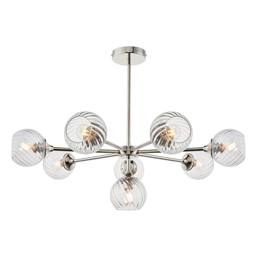 Endon 104051 - Lámpara colgante con varilla ALLEGRA 8xE14/7W/230V cromo brillante