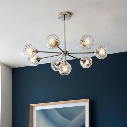 Endon 104051 - Lámpara colgante con varilla ALLEGRA 8xE14/7W/230V cromo brillante