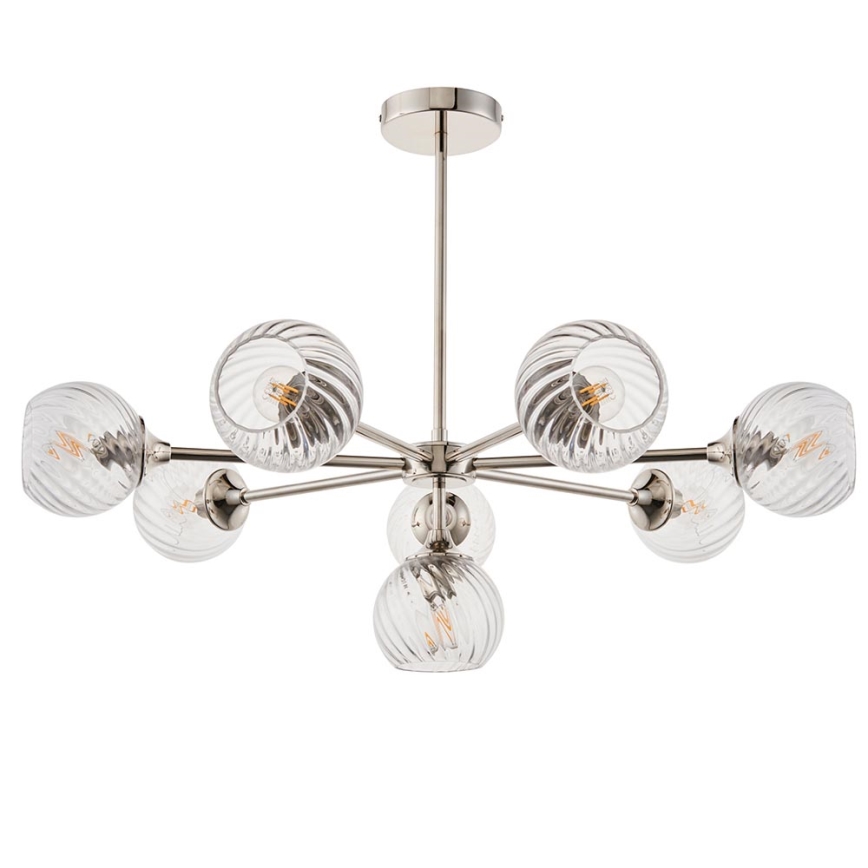 Endon 104051 - Lámpara colgante con varilla ALLEGRA 8xE14/7W/230V cromo brillante