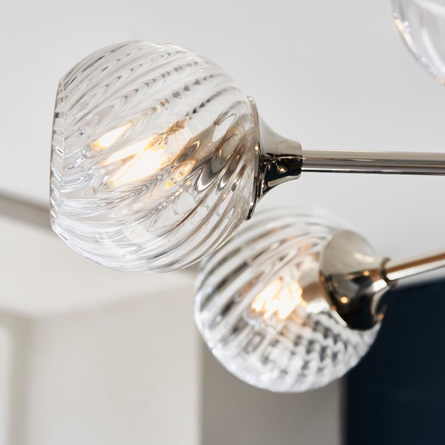 Endon 104051 - Lámpara colgante con varilla ALLEGRA 8xE14/7W/230V cromo brillante