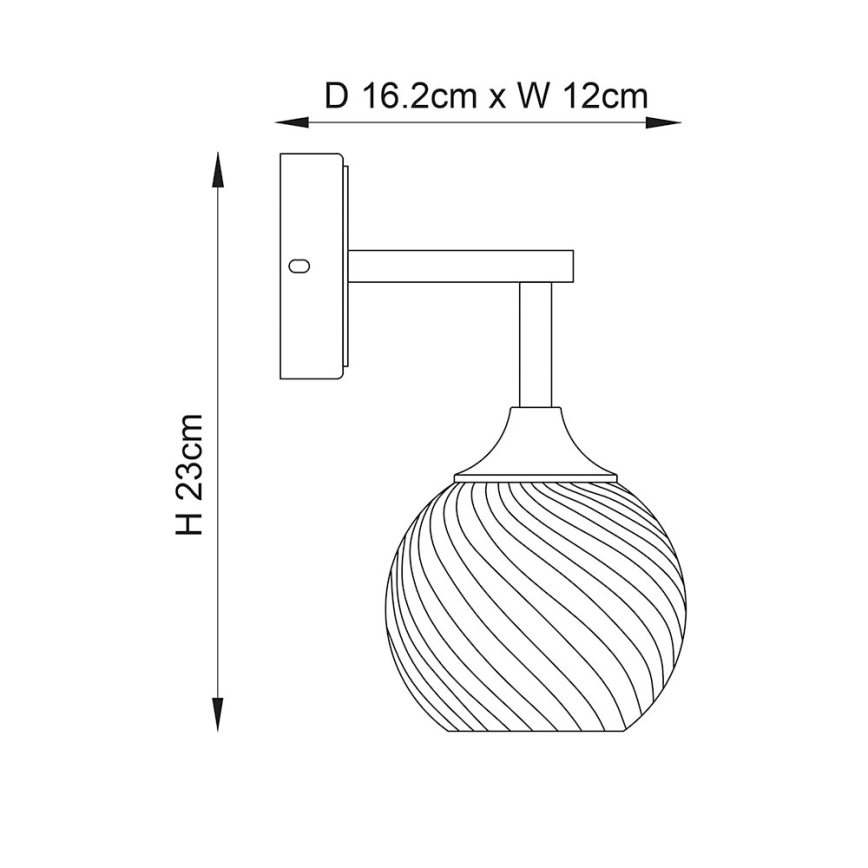 Endon 104052 - Aplique de pared ALLEGRA 1xE14/7W/230V cromo brillante