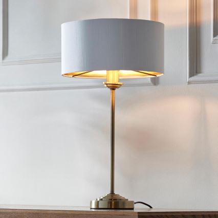 Endon 104054 - Lámpara de mesa HIGHCLERE 1xE14/7W/230V blanco/latón diá. 25 cm