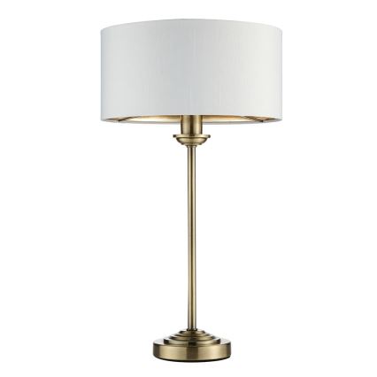 Endon 104054 - Lámpara de mesa HIGHCLERE 1xE14/7W/230V blanco/latón diá. 25 cm