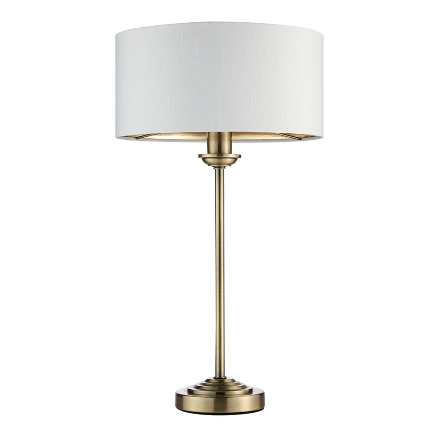 Endon 104054 - Lámpara de mesa HIGHCLERE 1xE14/7W/230V blanco/latón diá. 25 cm