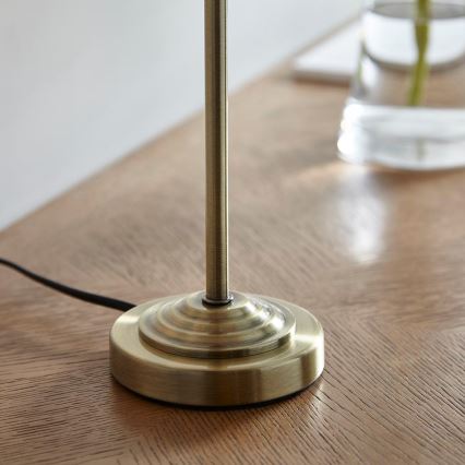 Endon 104054 - Lámpara de mesa HIGHCLERE 1xE14/7W/230V blanco/latón diá. 25 cm