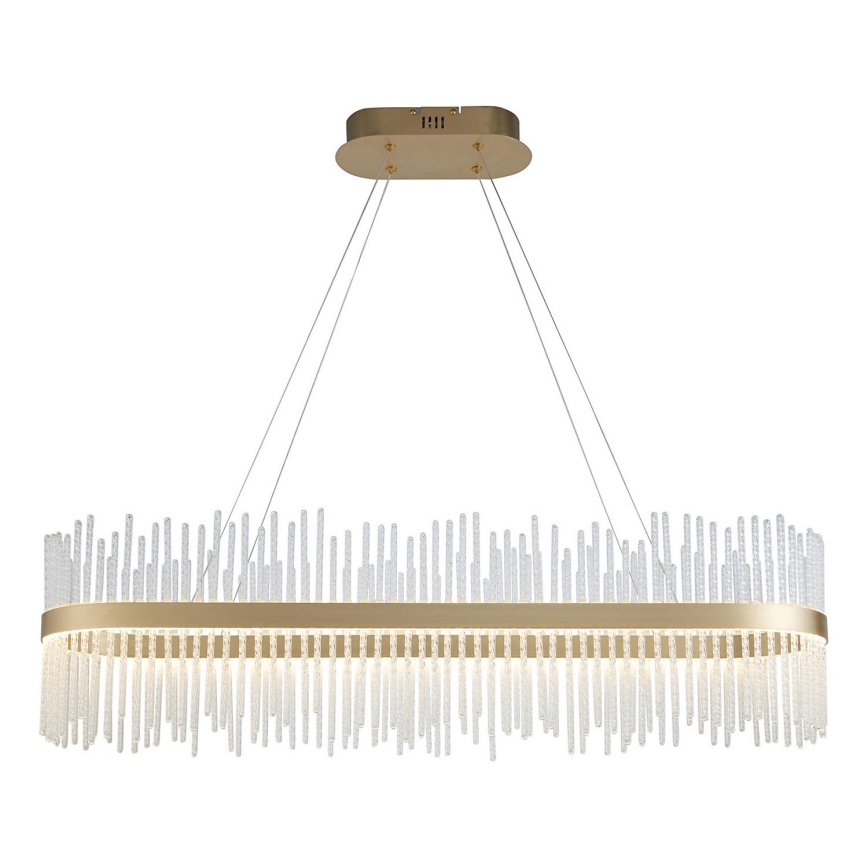 Endon 104082 - Lámpara colgante LED regulable con cable ADRIEL LED/47W/230V 3000K dorada/transparente