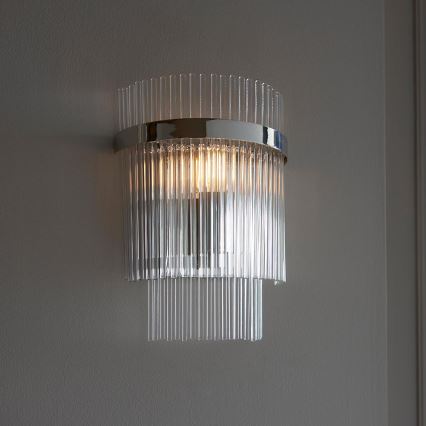 Endon 104114 - Aplique MARIETTA 1xE14/6W/230V cromo brillante/transparente