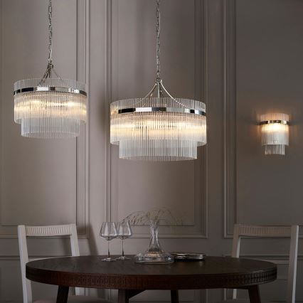 Endon 104114 - Aplique MARIETTA 1xE14/6W/230V cromo brillante/transparente