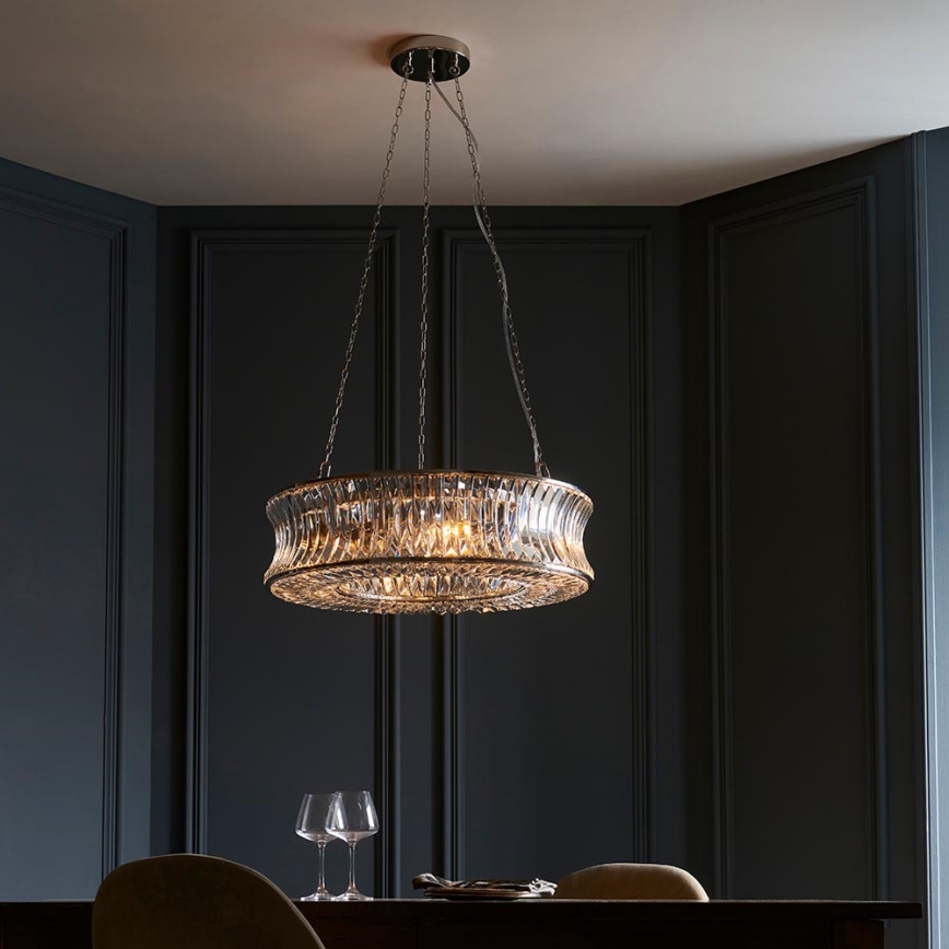 Endon 104528 - Lámpara colgante con cadena 6xE14/6W/230V cromo brillante