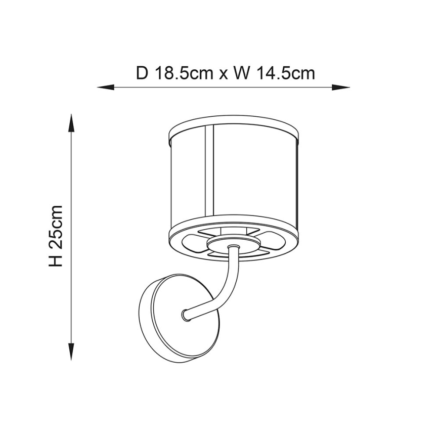 Endon 106003 - Aplique de pared HOPTON 1xE14/7W/230V cromado brillante