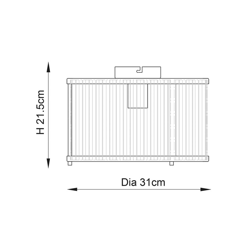 Endon 106265 - Lámpara de techo RIDGETON 1xE27/10W/230V en latón