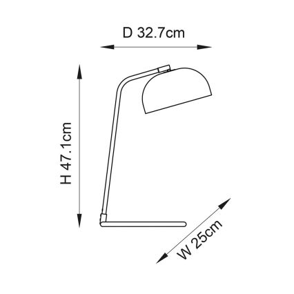 Endon 106336 - Lámpara de mesa BRAIR 1xE14/7W/230V negra