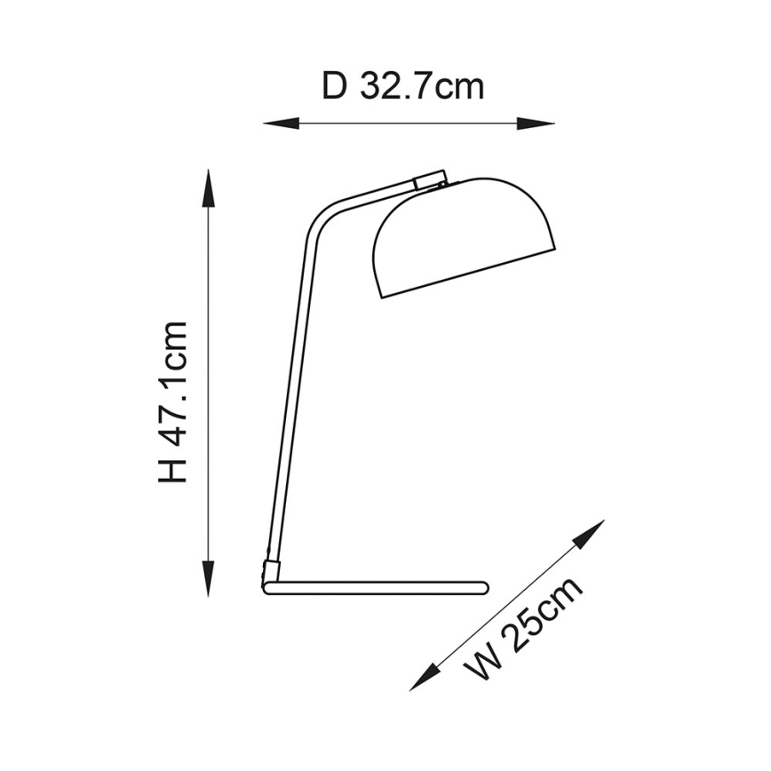 Endon 106336 - Lámpara de mesa BRAIR 1xE14/7W/230V negra
