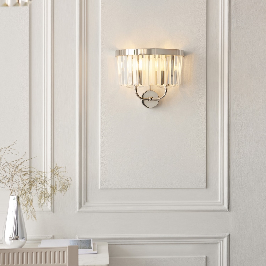 Endon 106448 - Aplique de pared CHESTERFIELD 2xE14/6W/230V cromo brillante