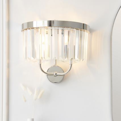Endon 106448 - Aplique de pared CHESTERFIELD 2xE14/6W/230V cromo brillante