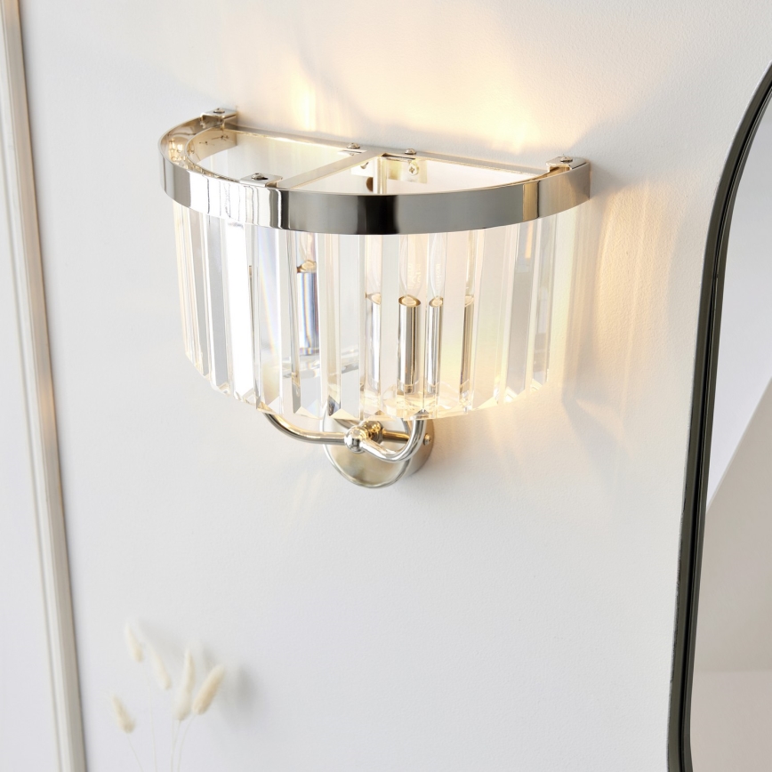 Endon 106448 - Aplique de pared CHESTERFIELD 2xE14/6W/230V cromo brillante