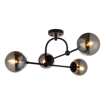 Endon 106662 - Lámpara de techo ONTARIO 4xE14/7W/230V negro/ahumado