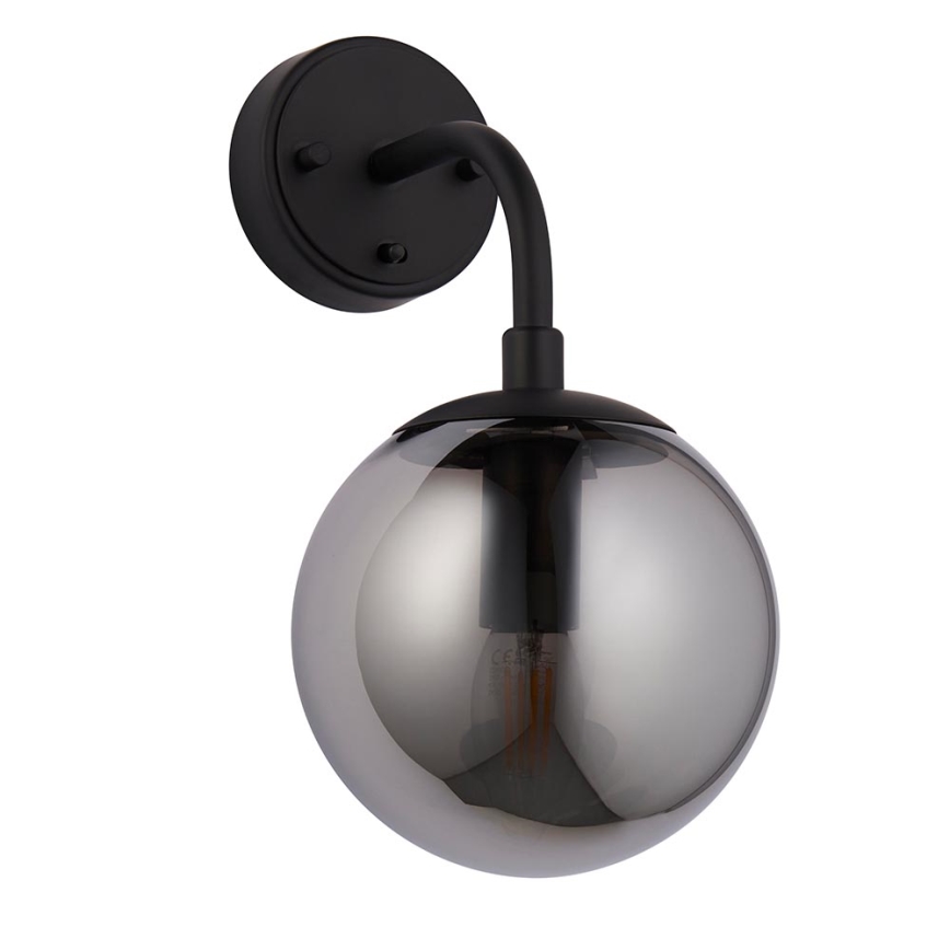 Endon 106664 - Aplique ONTARIO 1xE14/7W/230V negro/ahumado