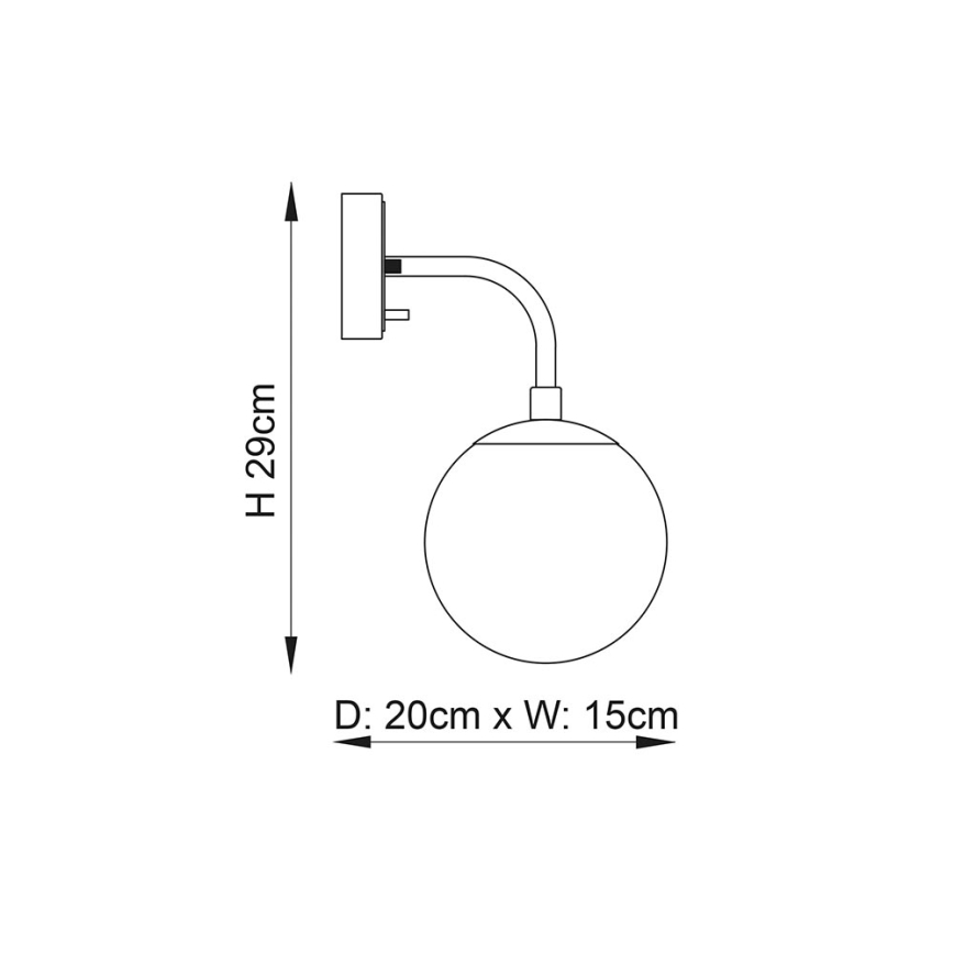 Endon 106664 - Aplique ONTARIO 1xE14/7W/230V negro/ahumado