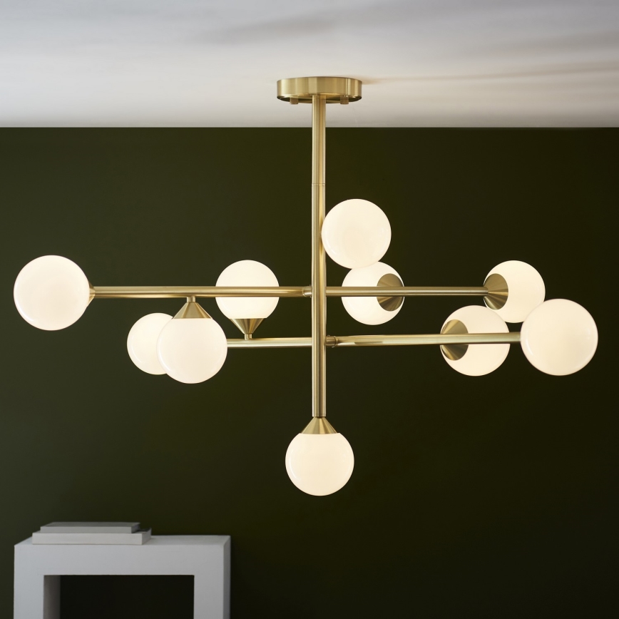 Endon 106754 - Lámpara colgante con varilla OTIS 10xG9/5W/230V acabado dorado