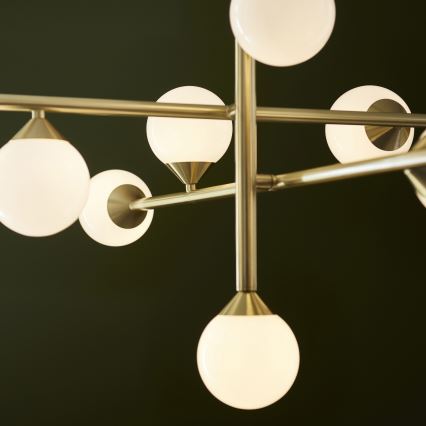 Endon 106754 - Lámpara colgante con varilla OTIS 10xG9/5W/230V acabado dorado
